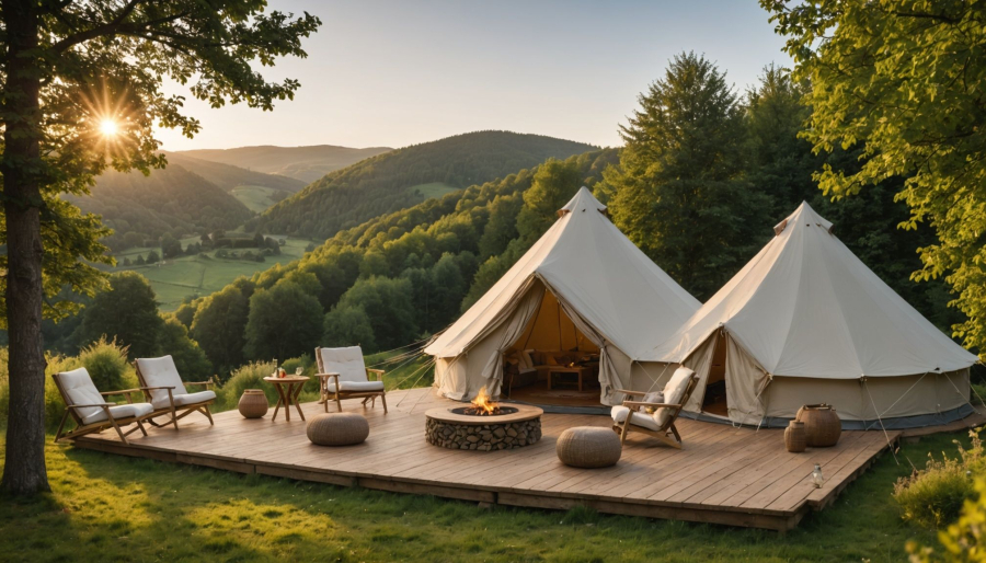 Glamping in de auvergne in frankrijk luxe kamperen in de natuur